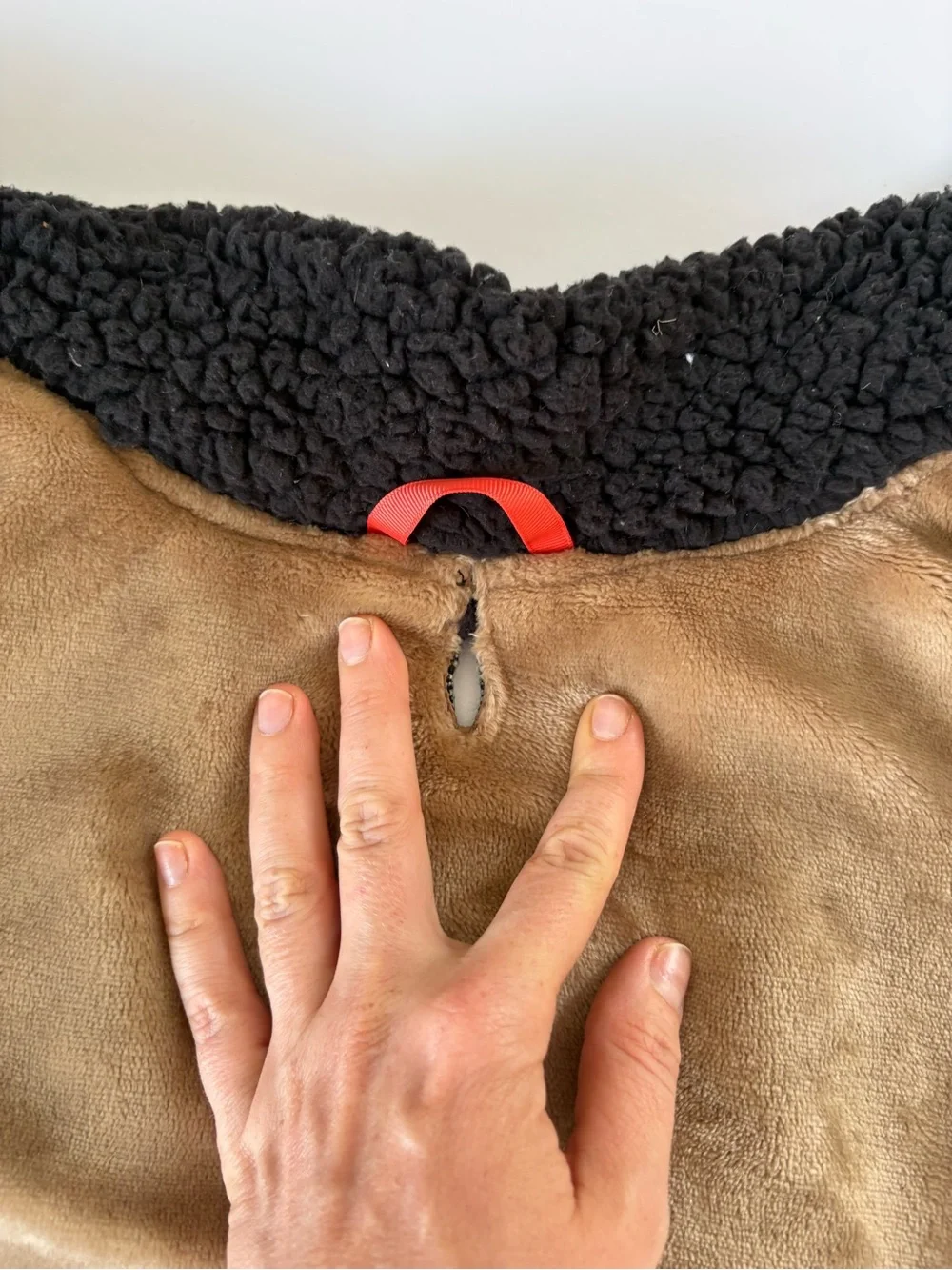 Reddy Grey Black Collar Textured Fleece Dog Jacket Button Up L MultiColor Dot